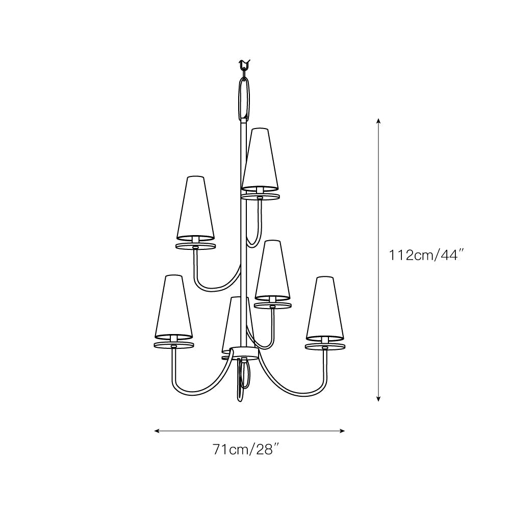 Curaeara Lustre Laiton Tissu Industriel Vintage - Neutralighting