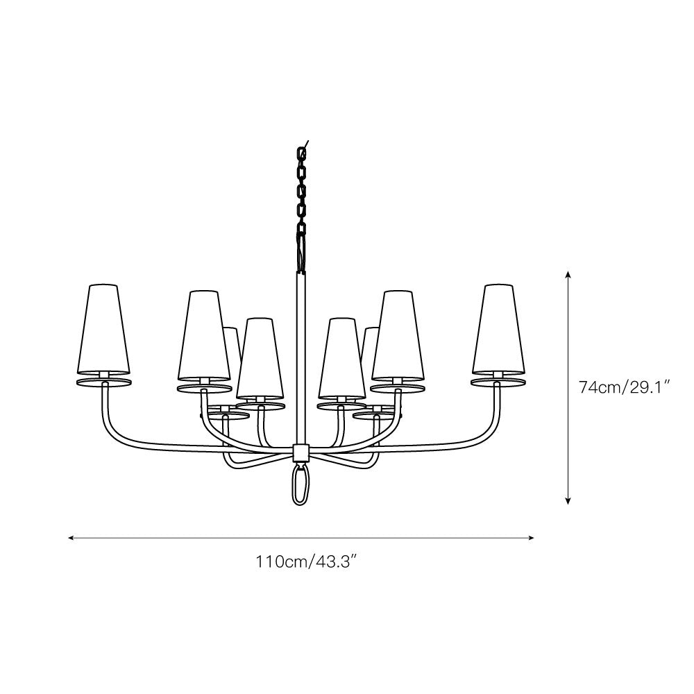 Curaeara Lustre Laiton Tissu Industriel Vintage - Neutralighting