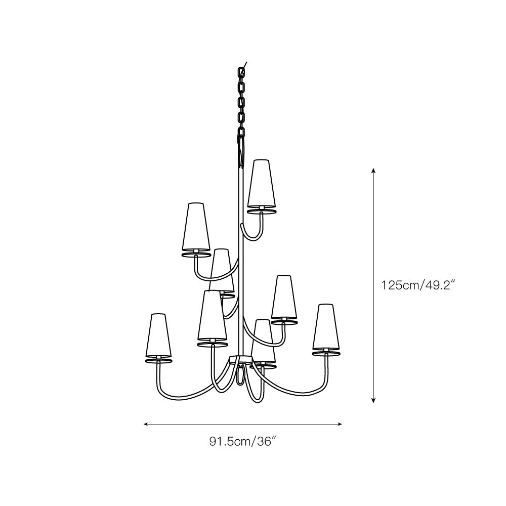 Curaeara Lustre Laiton Tissu Industriel Vintage - Neutralighting