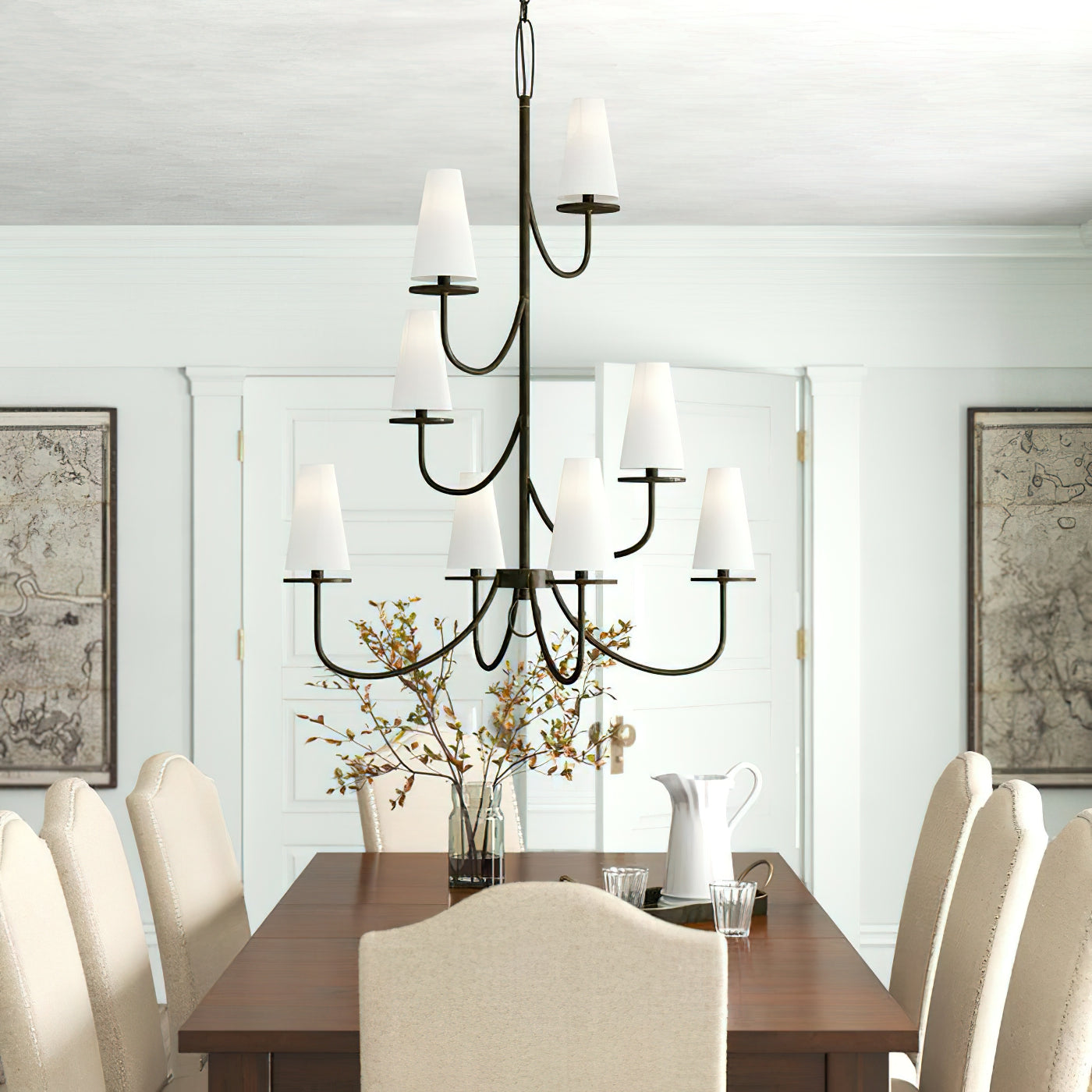 Curaeara Lustre Laiton Tissu Industriel Vintage - Neutralighting