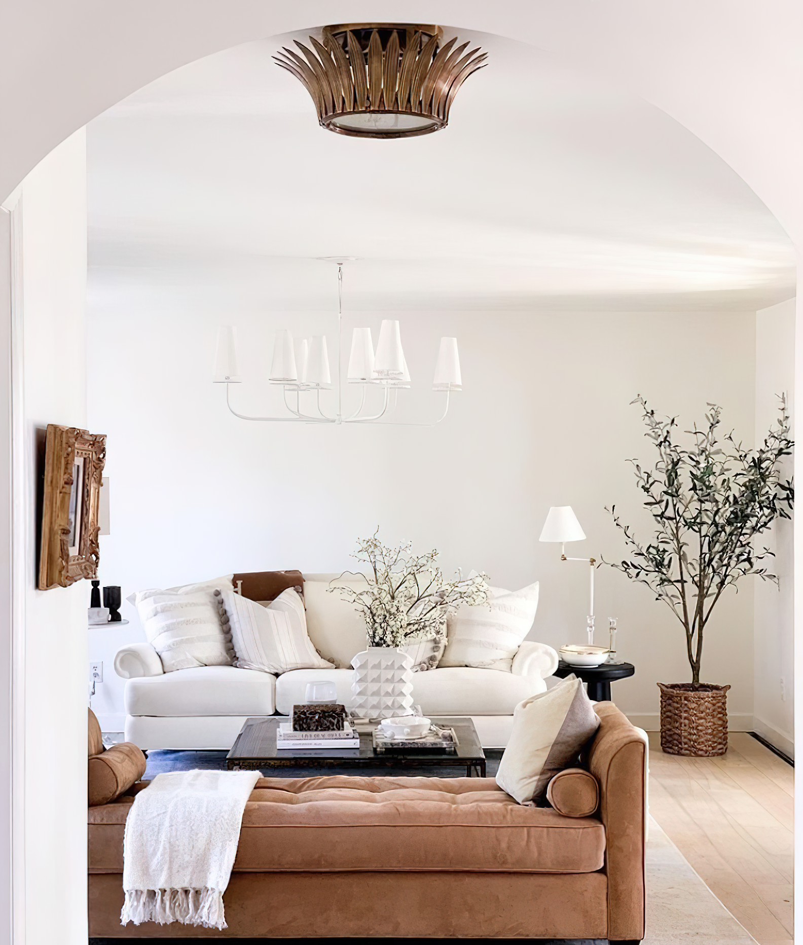 Curaeara Lustre Laiton Tissu Industriel Vintage - Neutralighting