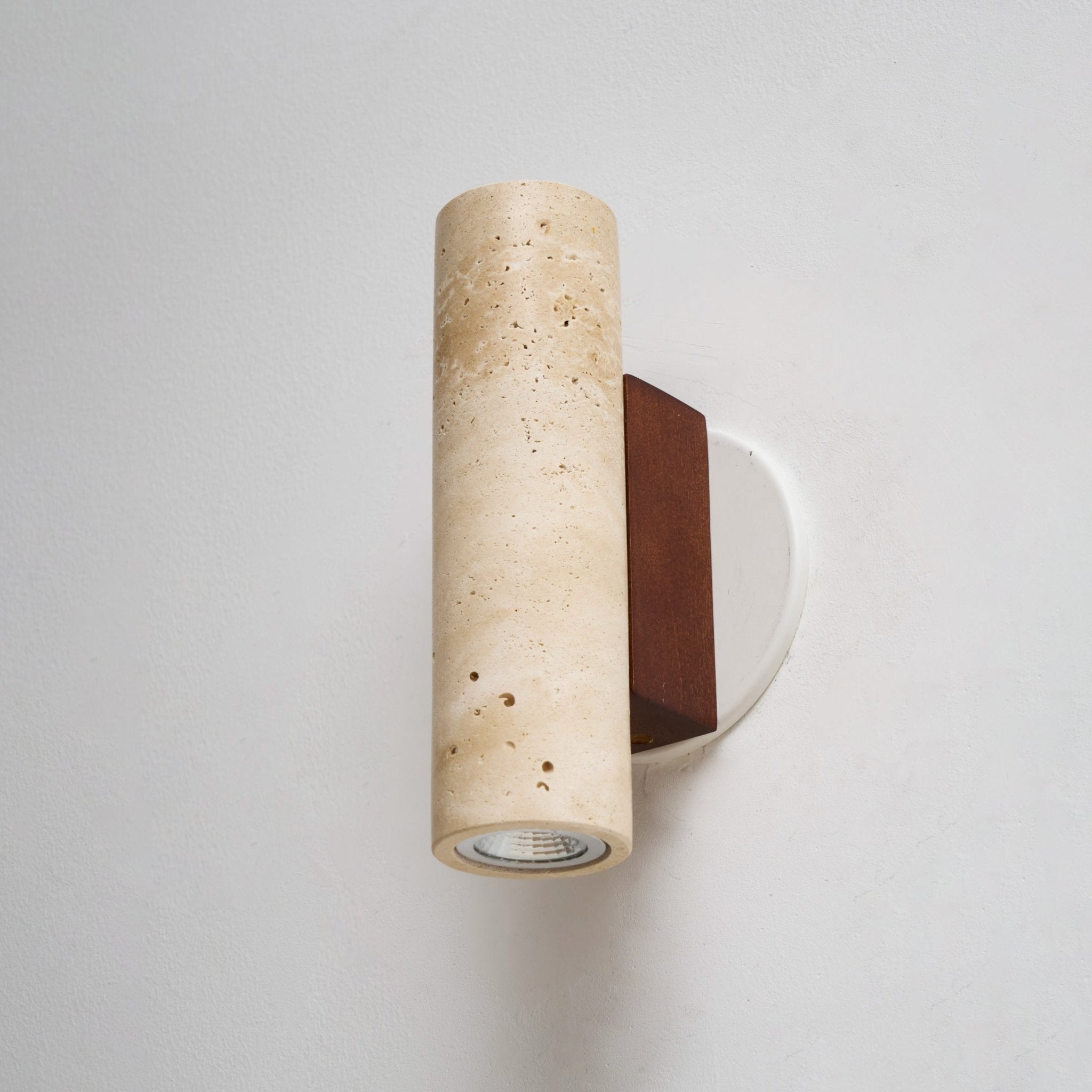 Celore Cylindre-Bois Travertin Luminaire Mural - Neutralighting