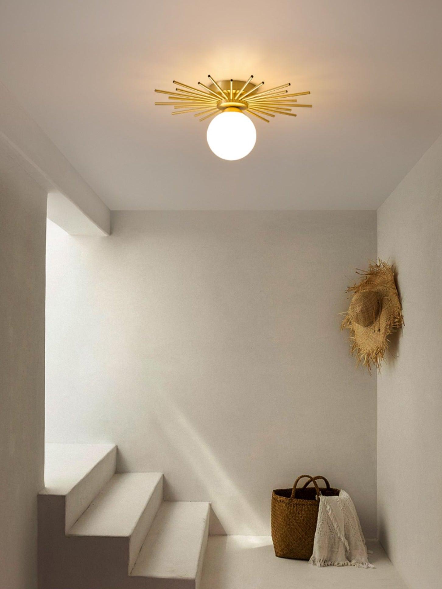 Solara Plafonnier Brillant Étoilé Glam Moderne en Laiton - Neutralighting