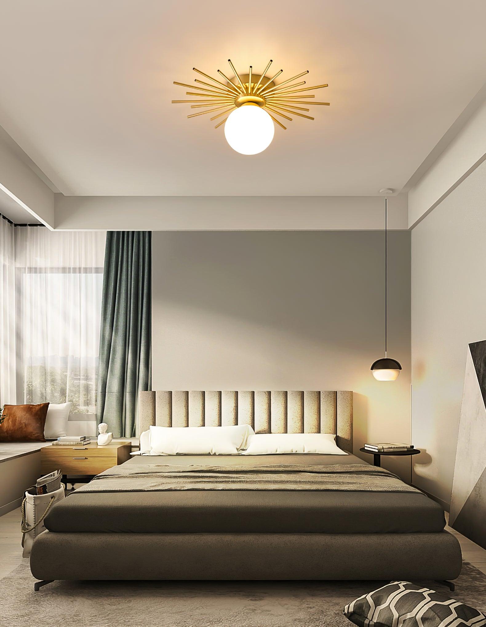 Solara Plafonnier Brillant Étoilé Glam Moderne en Laiton - Neutralighting