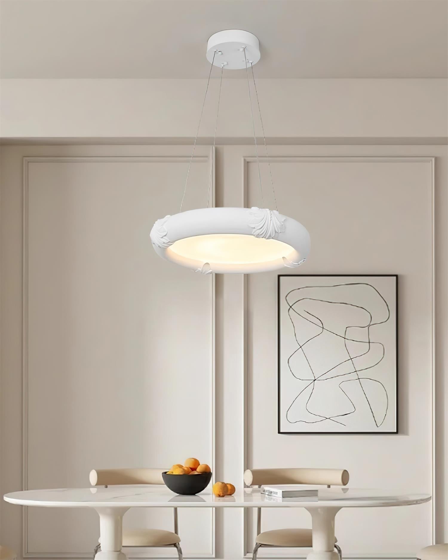 Marika Lustre Plâtre Circulaire Floral - Neutralighting