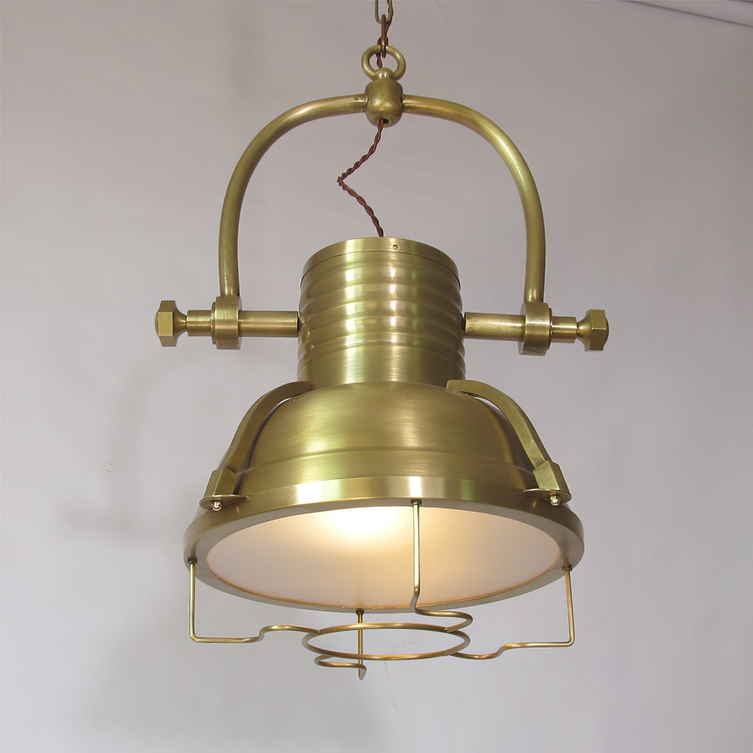Evelor Vintage Industrial Metal Pendant Light - Lamp Copper