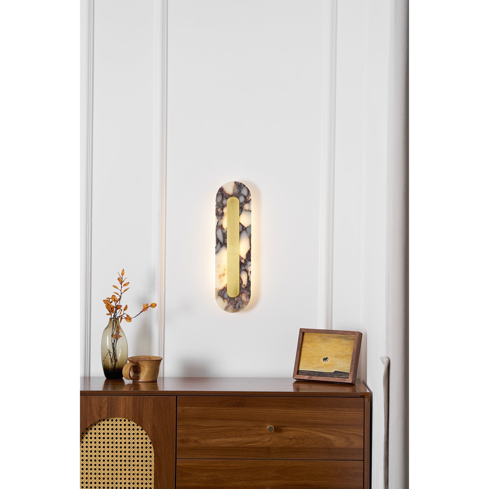 Marmo Modern Minimalist Metal Marble Wall Lamp - Lamp Copper