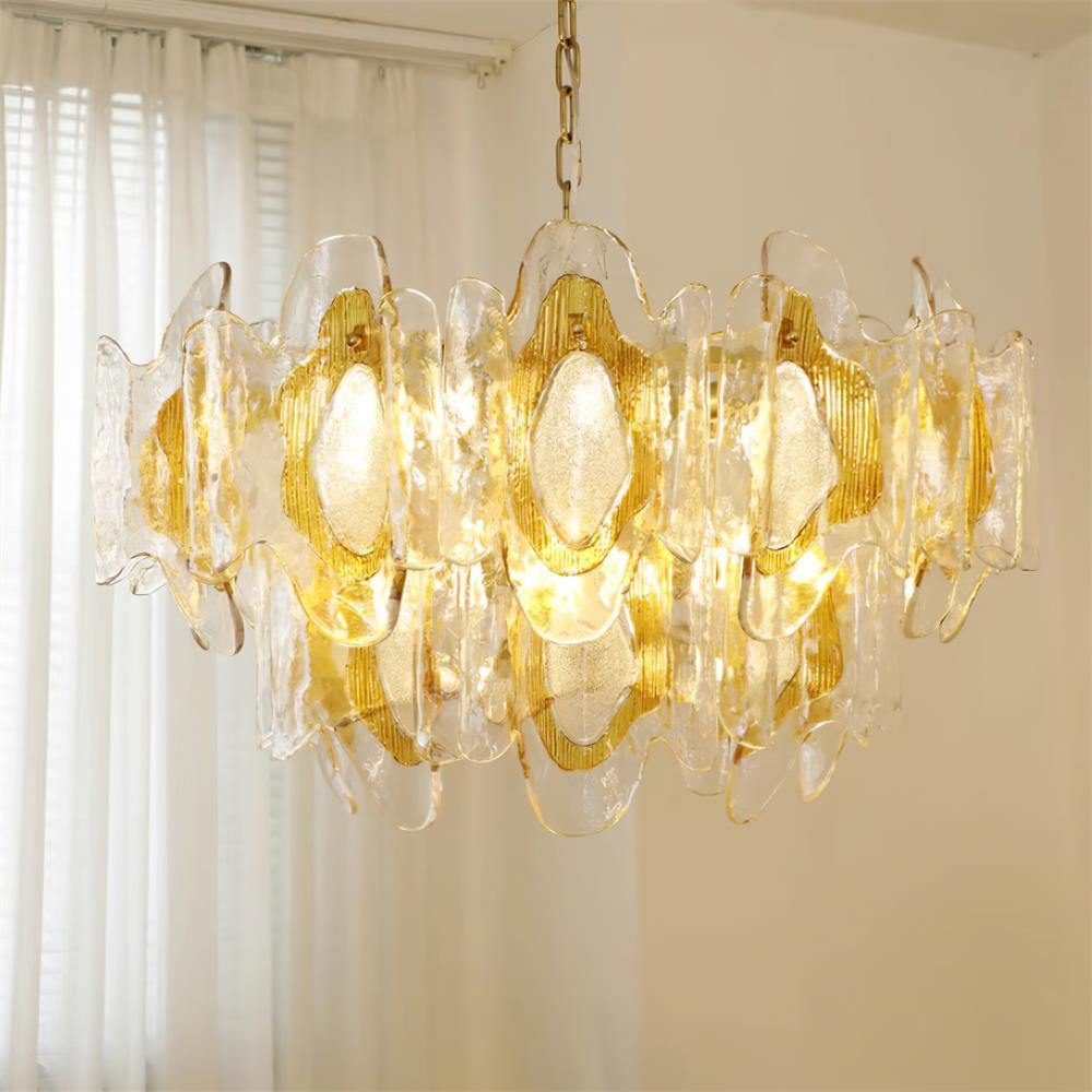 Marrina Lustre Vintage Verre Ambre Élégance - Neutralighting