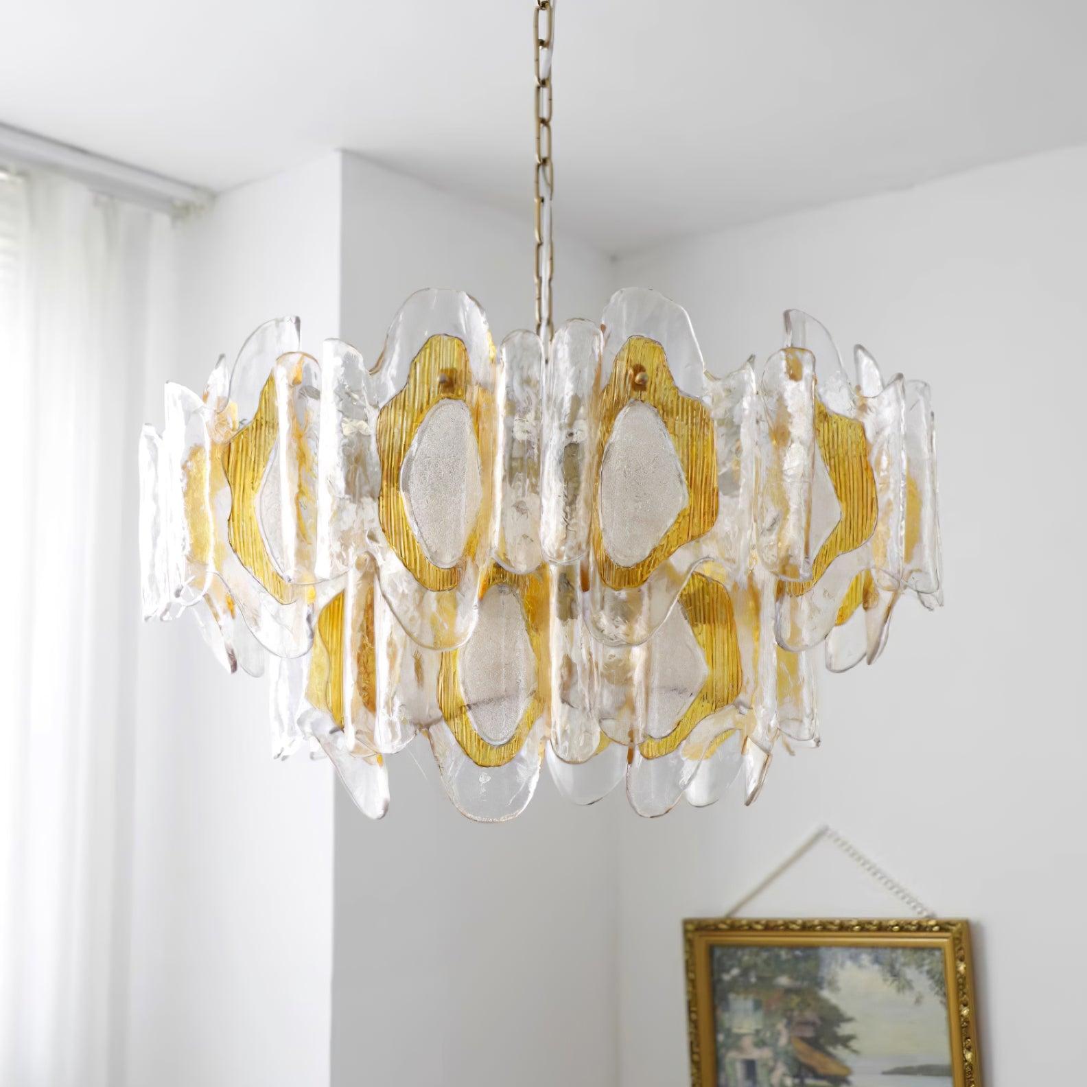 Marrina Lustre Vintage Verre Ambre Élégance - Neutralighting