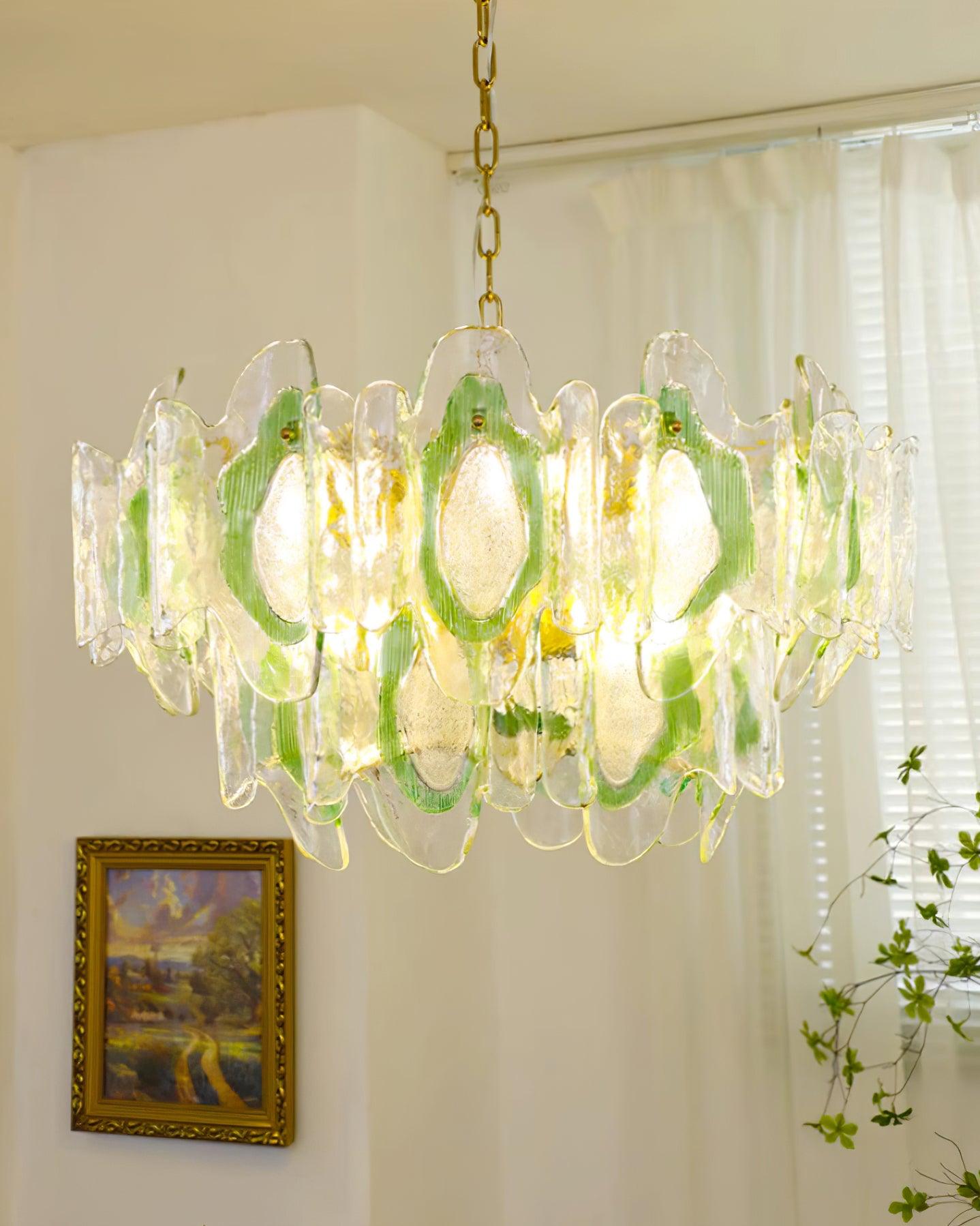 Marrina Lustre Vintage Verre Ambre Élégance - Neutralighting