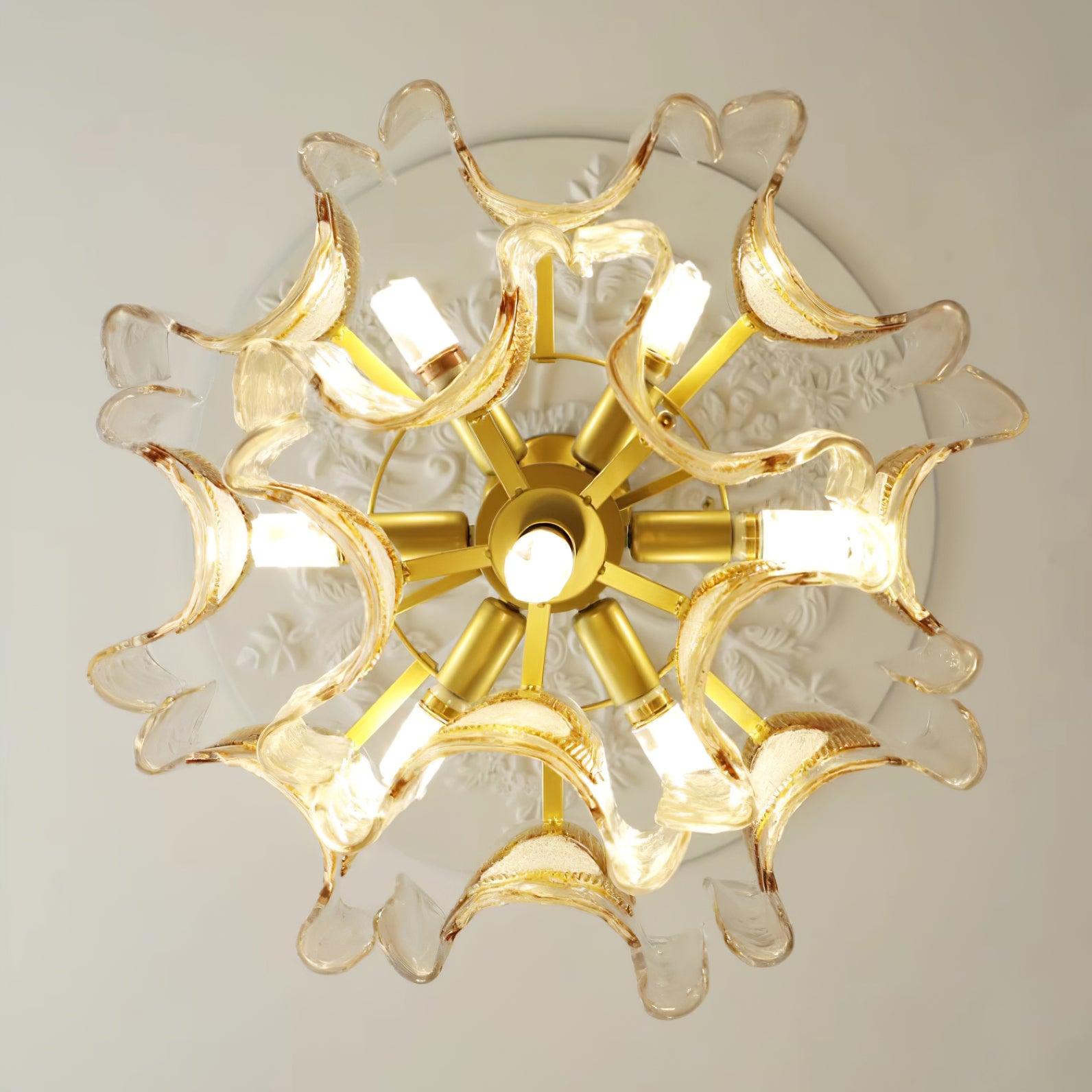 Marrina Lustre Vintage Verre Ambre Élégance - Neutralighting