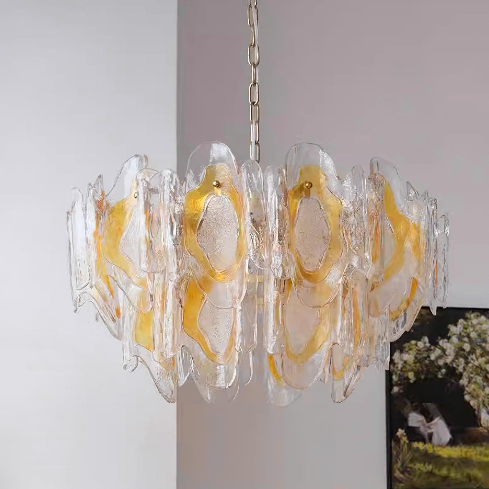 Marrina Lustre Vintage Verre Ambre Élégance - Neutralighting