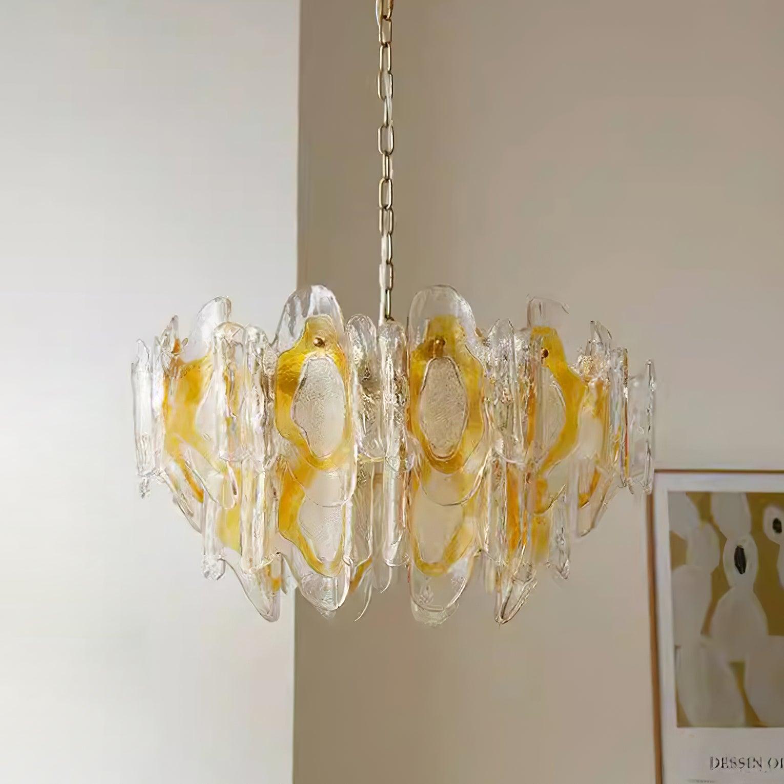 Marrina Lustre Vintage Verre Ambre Élégance - Neutralighting