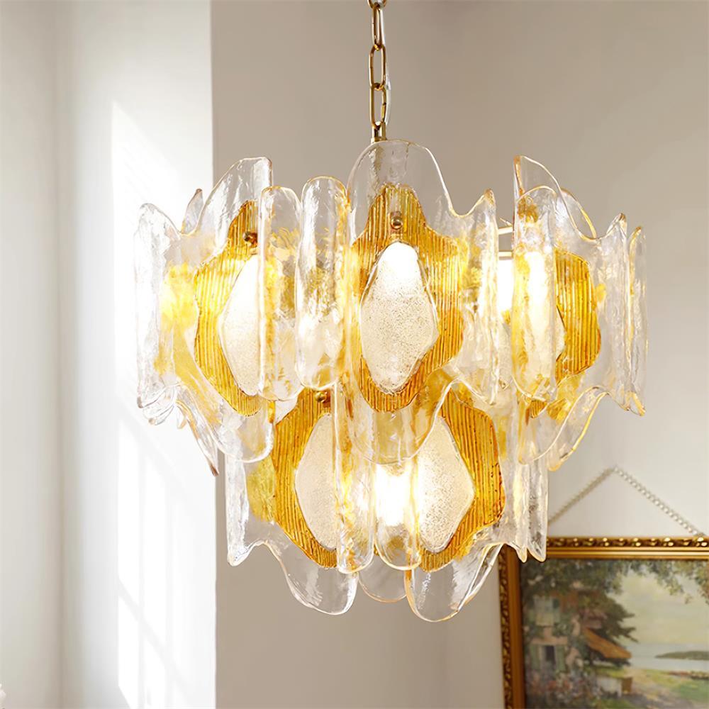 Marrina Lustre Vintage Verre Ambre Élégance - Neutralighting
