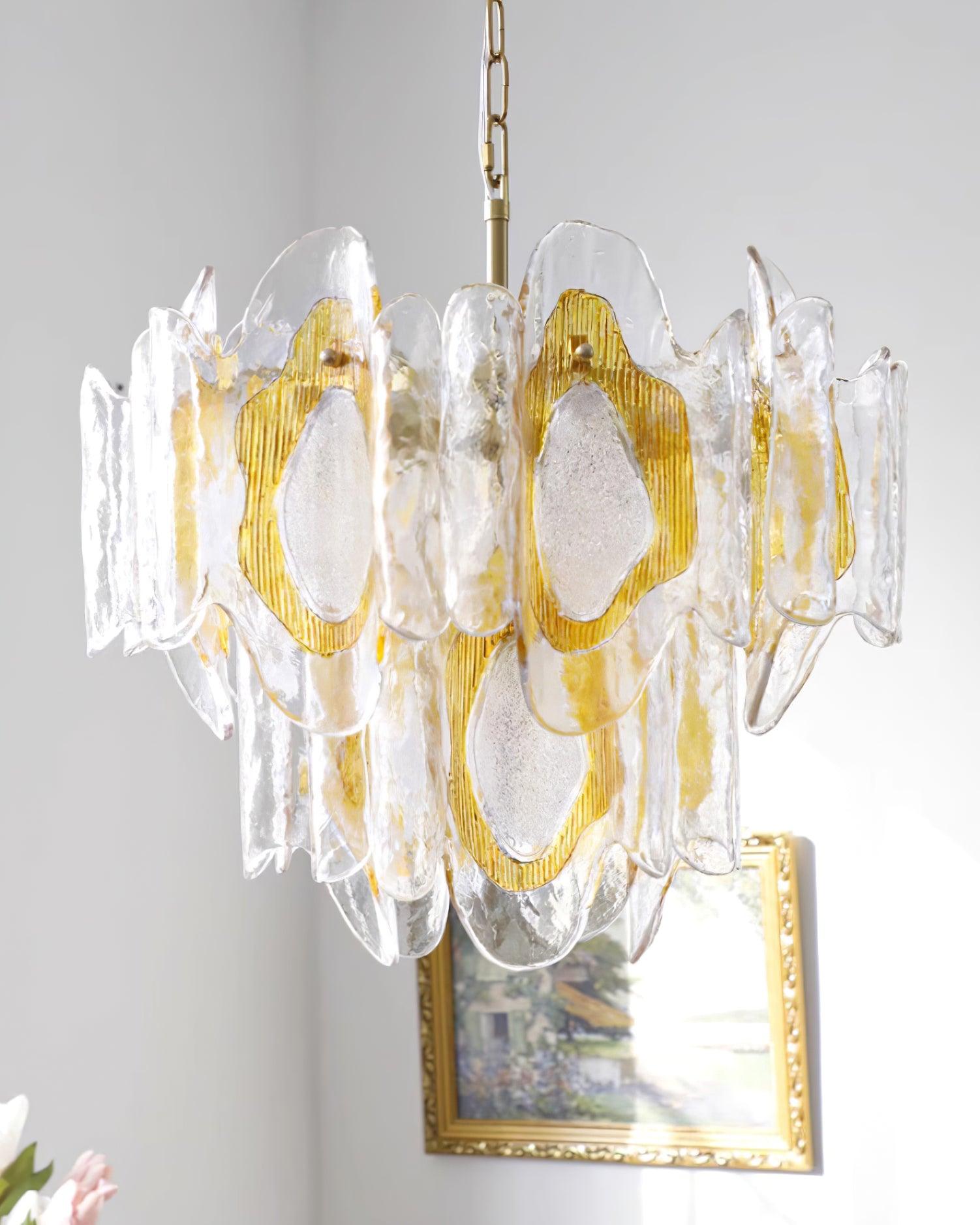 Marrina Lustre Vintage Verre Ambre Élégance - Neutralighting