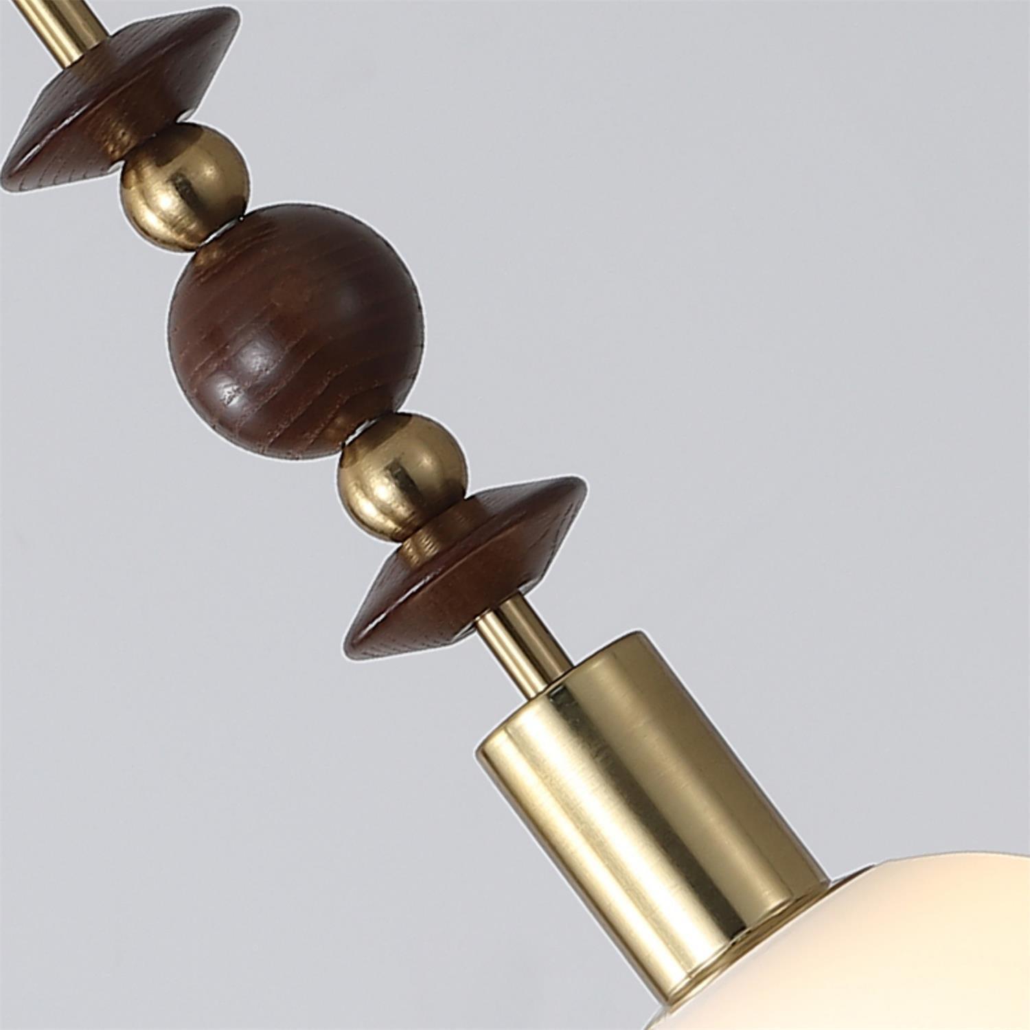 Norn Suspension Verre Perles en Bois - Neutralighting