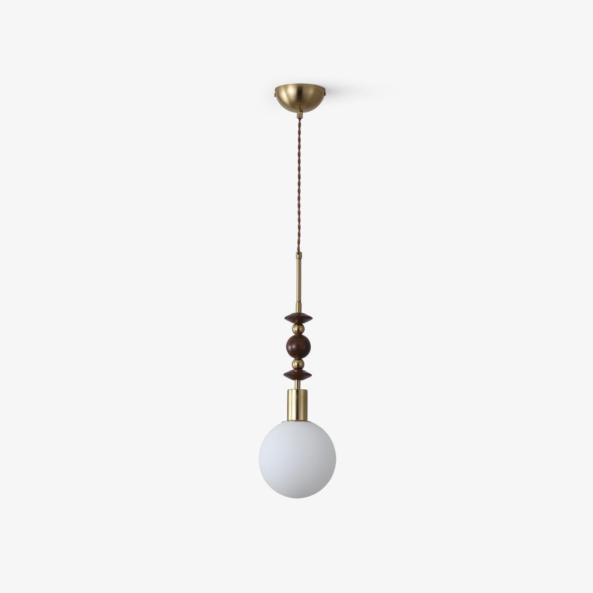 Norn Suspension Verre Perles en Bois - Neutralighting