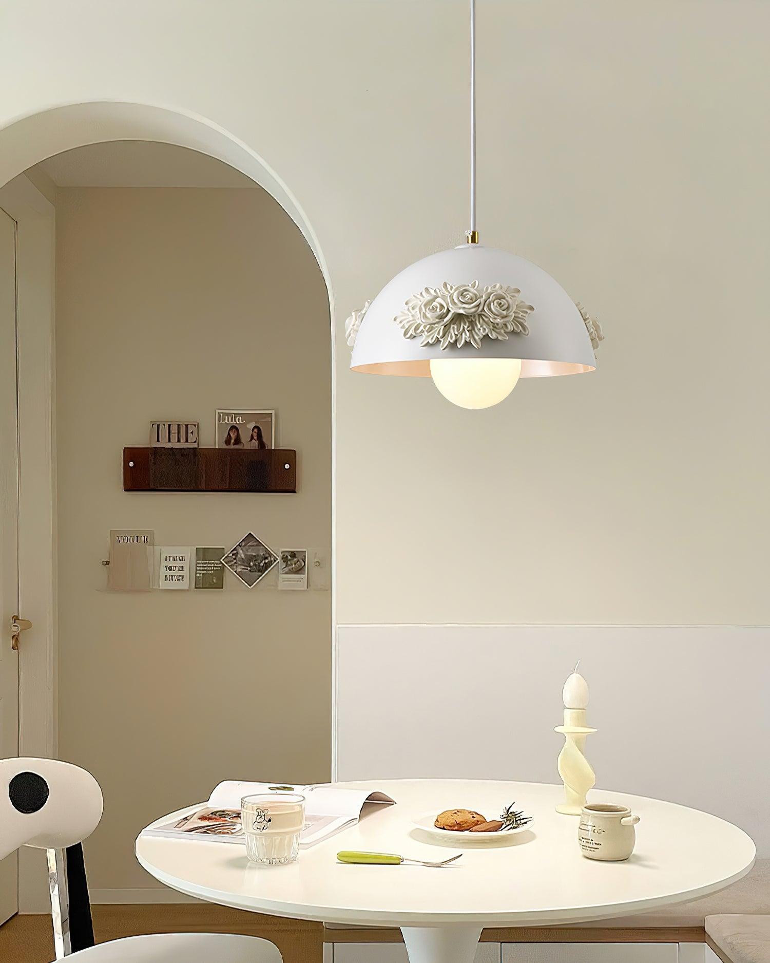 Masiero Suspension Rose Orné Dôme - Neutralighting