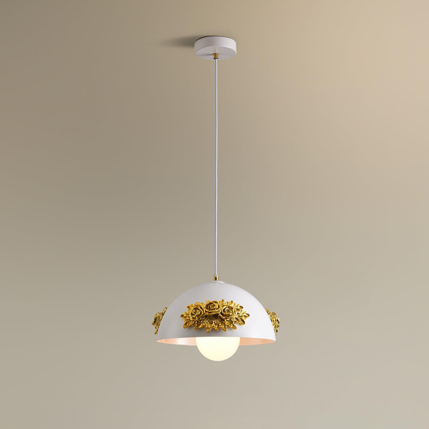 Masiero Suspension Rose Orné Dôme - Neutralighting