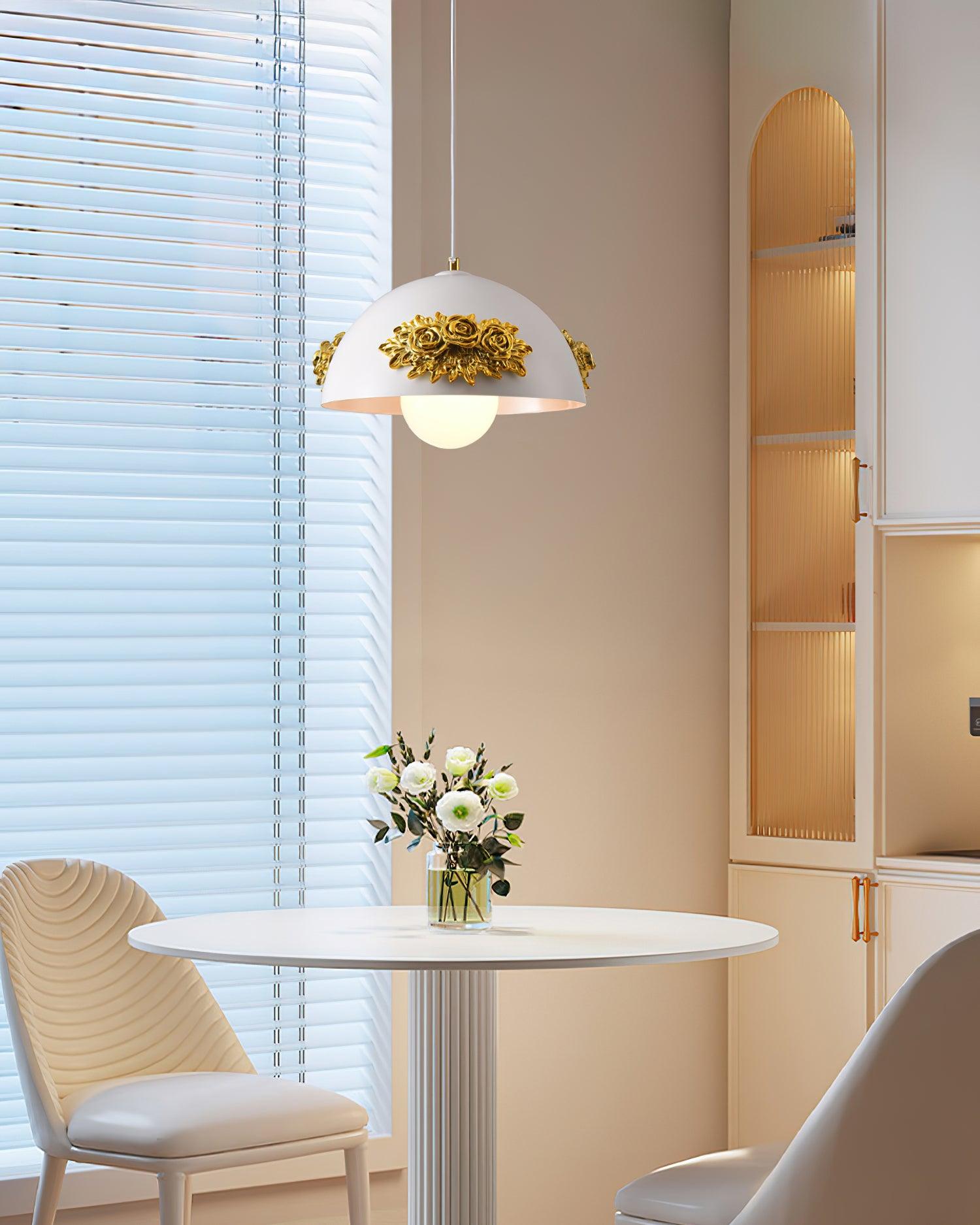 Masiero Suspension Rose Orné Dôme - Neutralighting