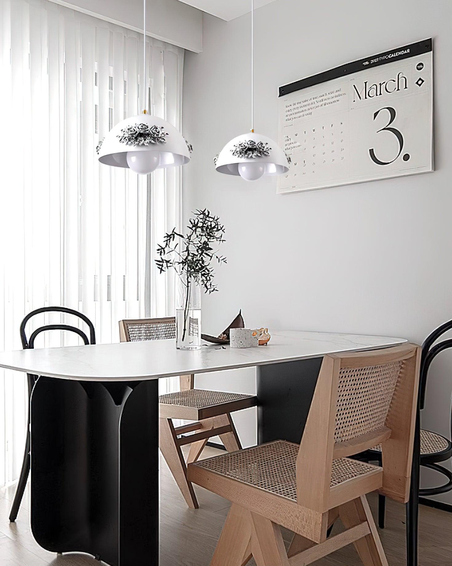 Masiero Suspension Rose Orné Dôme - Neutralighting