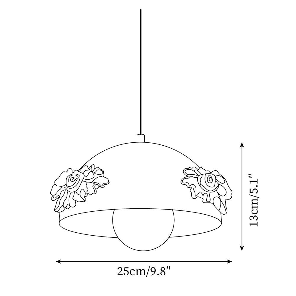 Masiero Suspension Rose Orné Dôme - Neutralighting