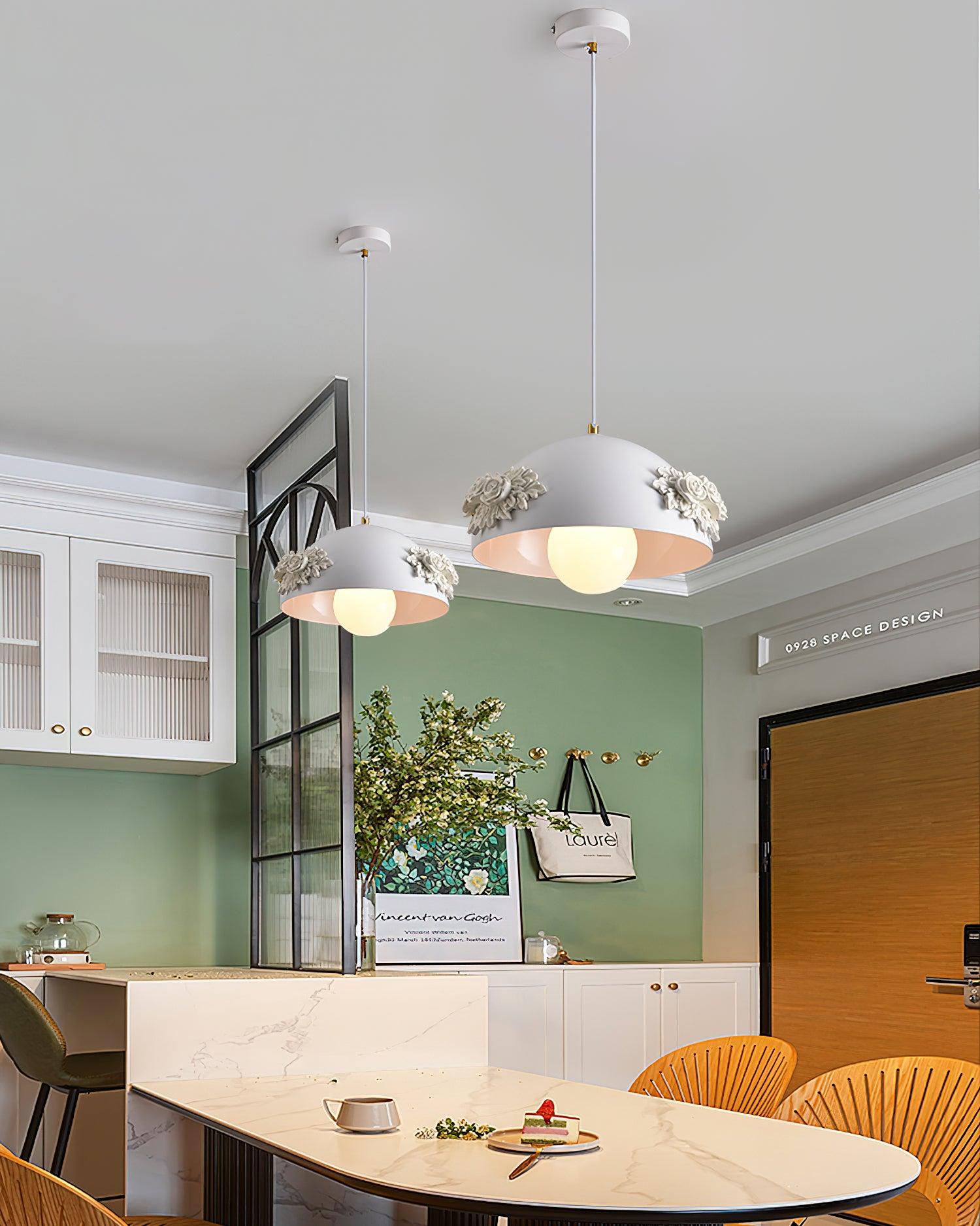 Masiero Suspension Rose Orné Dôme - Neutralighting
