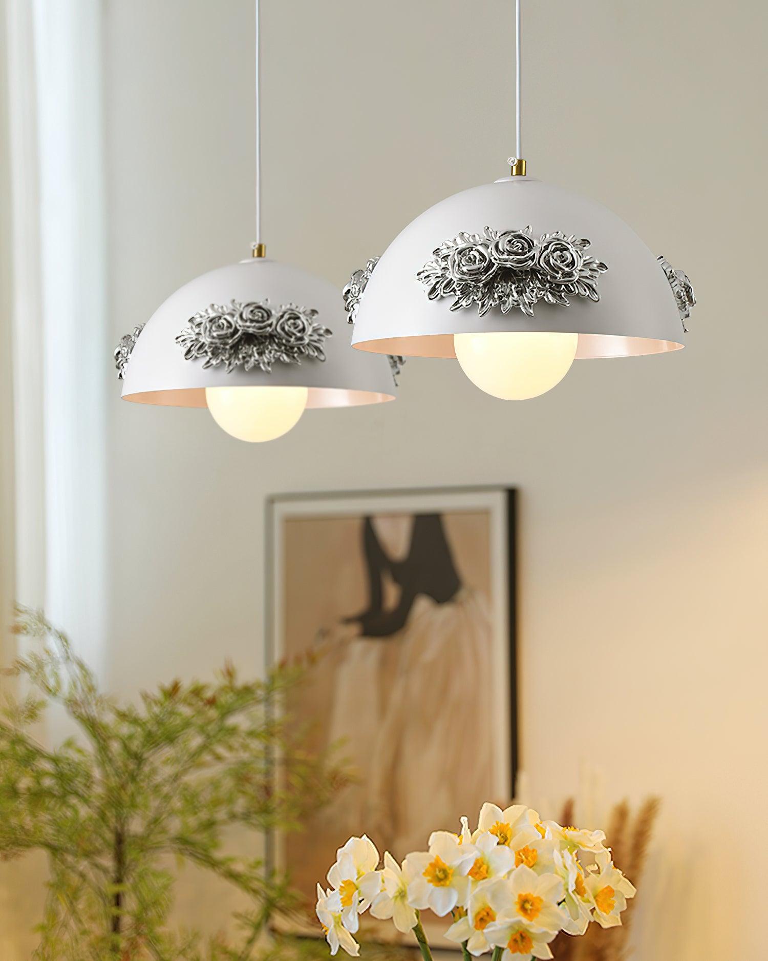 Masiero Suspension Rose Orné Dôme - Neutralighting