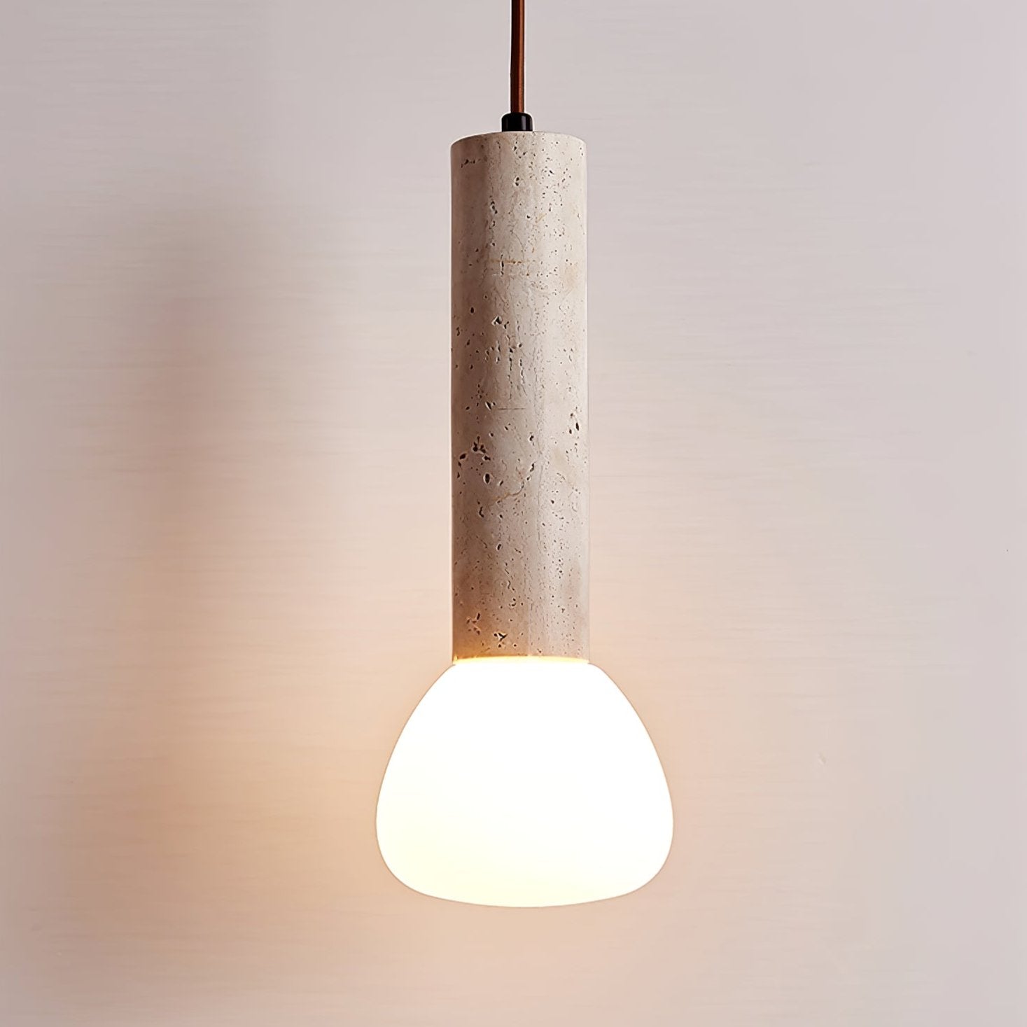 Cicaris Lampe Suspendue Minimaliste en Travertin - Neutralighting