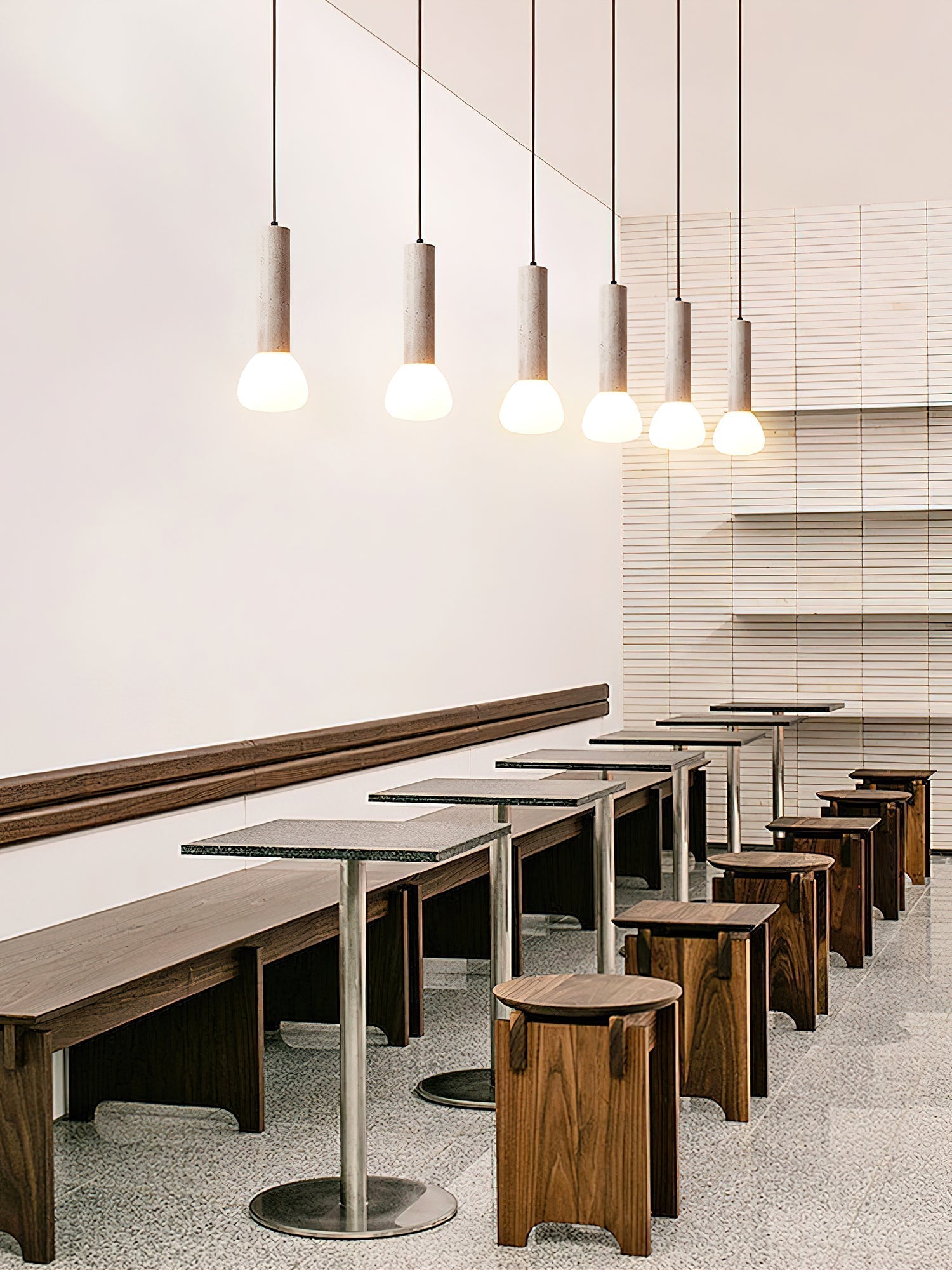 Cicaris Lampe Suspendue Minimaliste en Travertin - Neutralighting