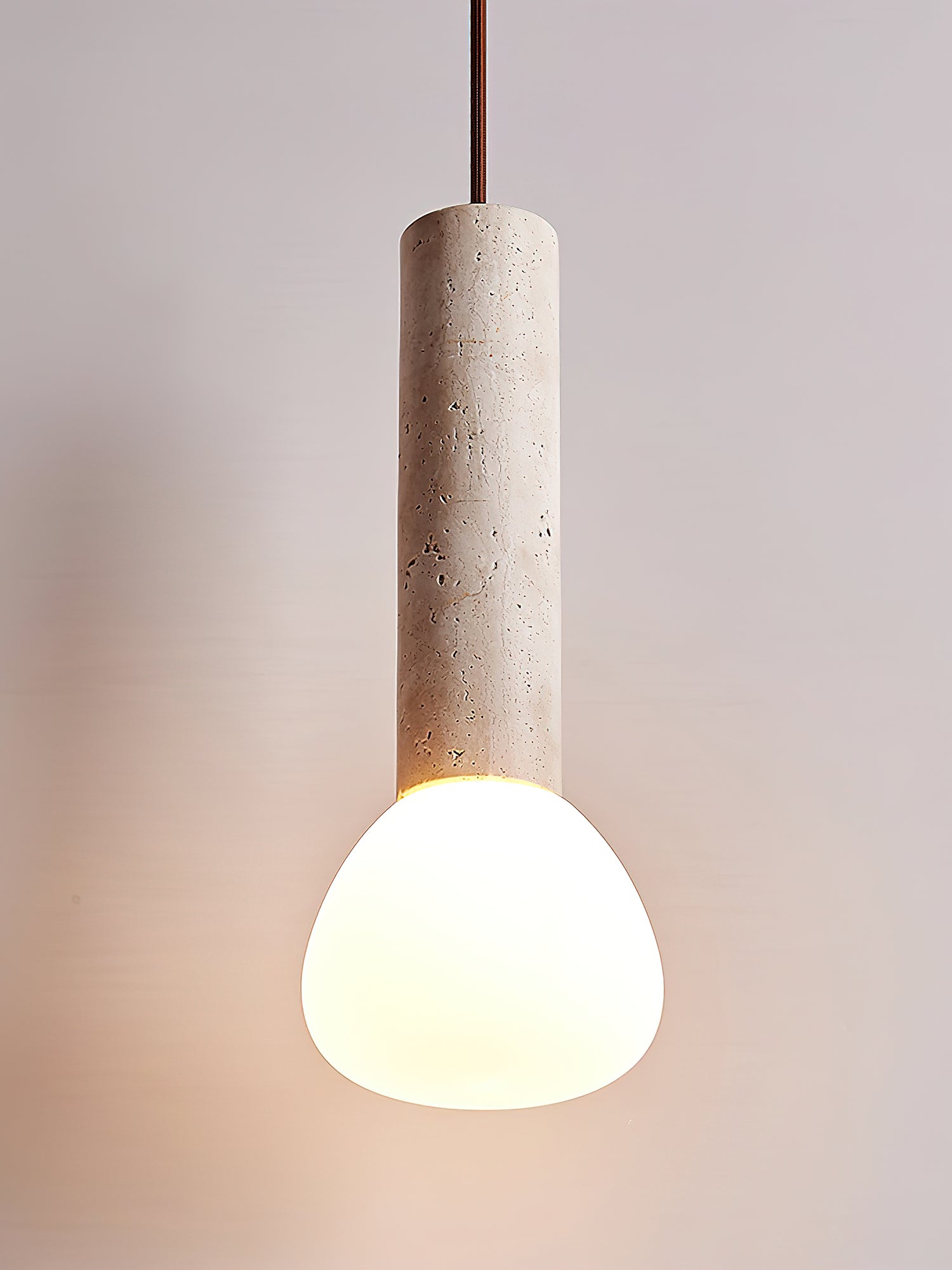 Cicaris Lampe Suspendue Minimaliste en Travertin - Neutralighting