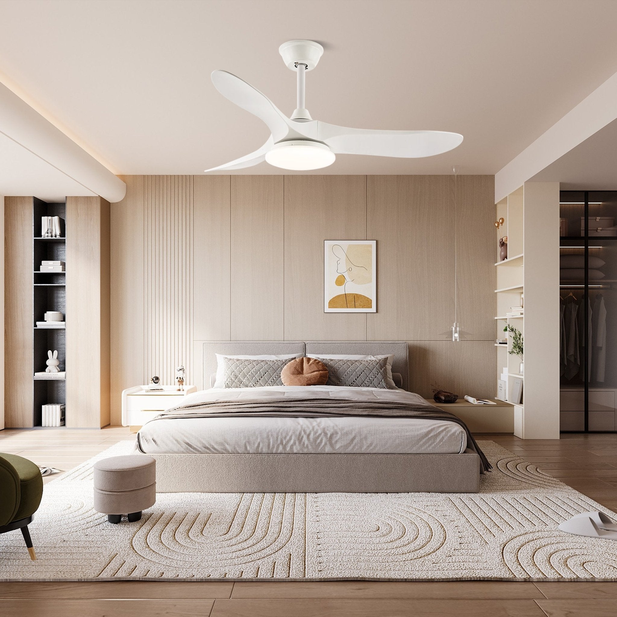 Plafonnier ventilateur Velix finition Blanc