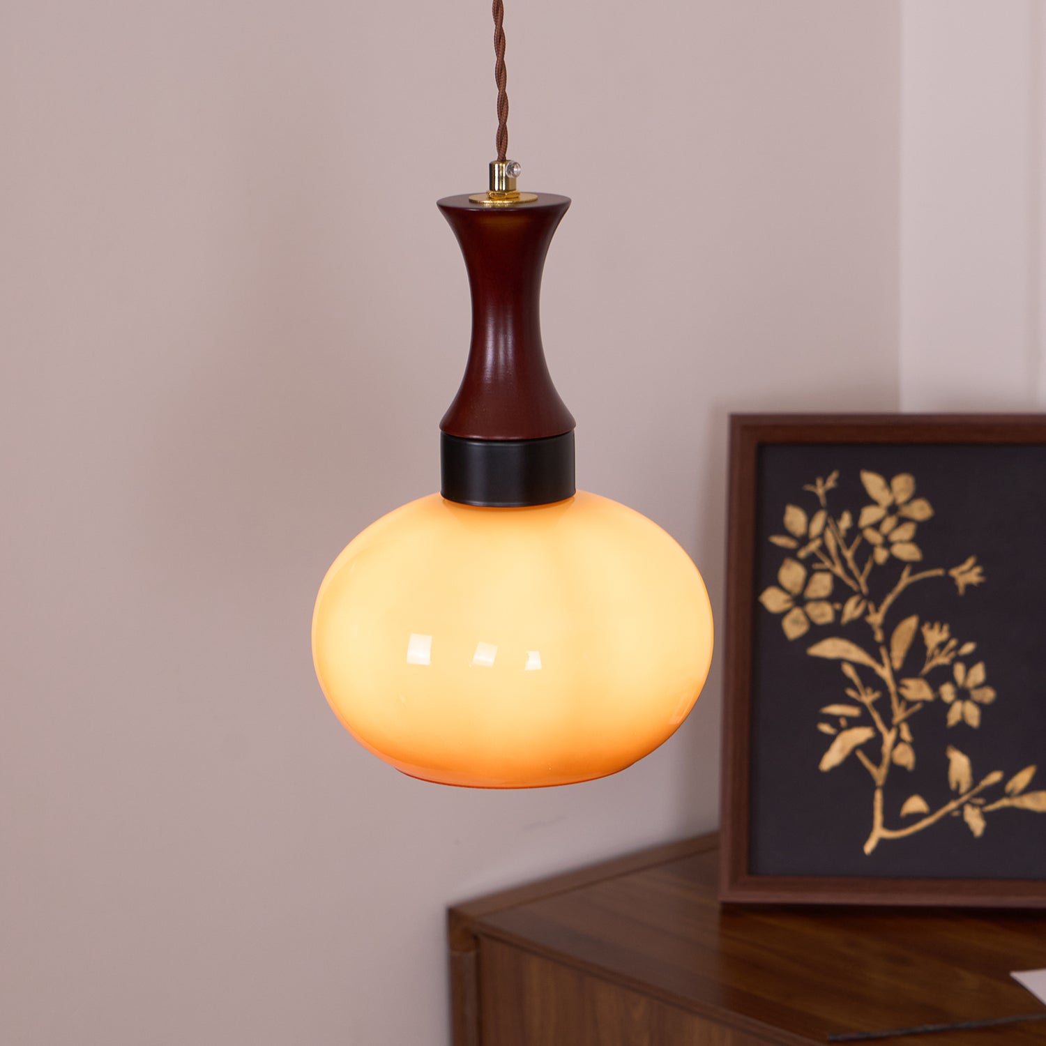 Charlotte Suspension Bois Verre