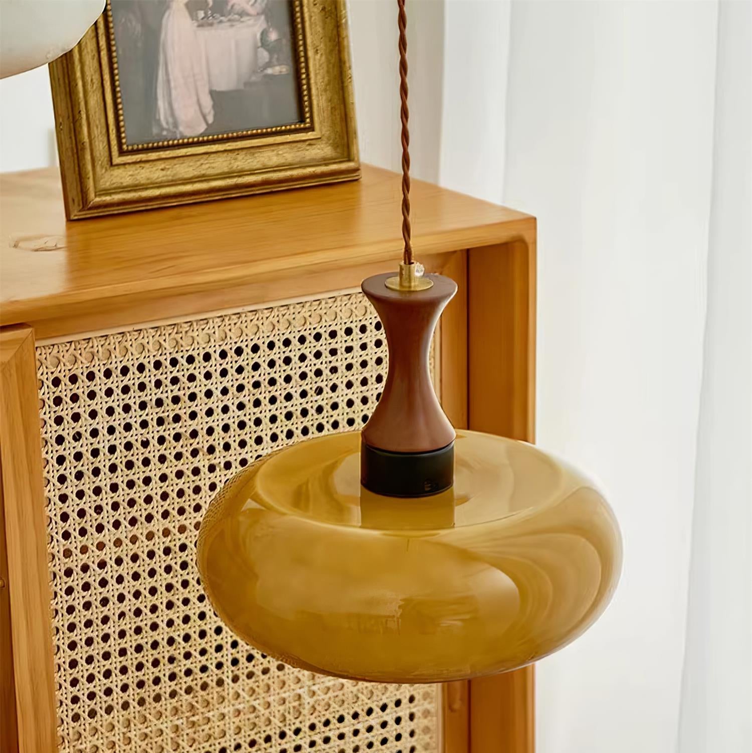 Charlotte Suspension Bois Verre