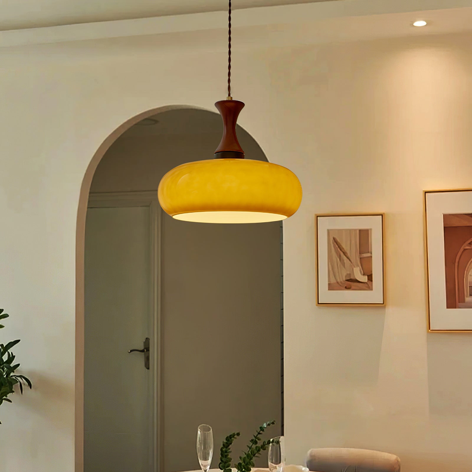Charlotte Suspension Bois Verre