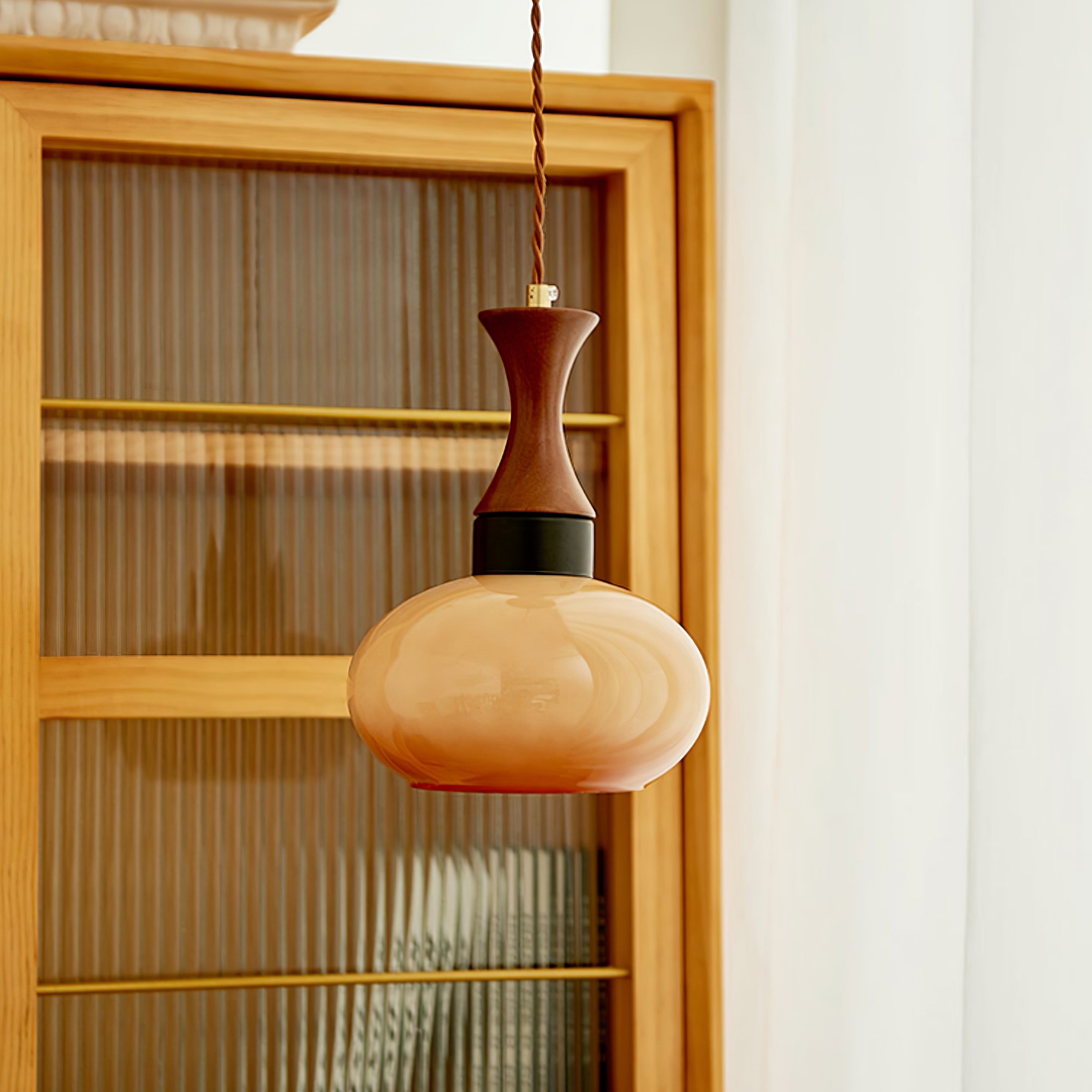 Charlotte Suspension Bois Verre