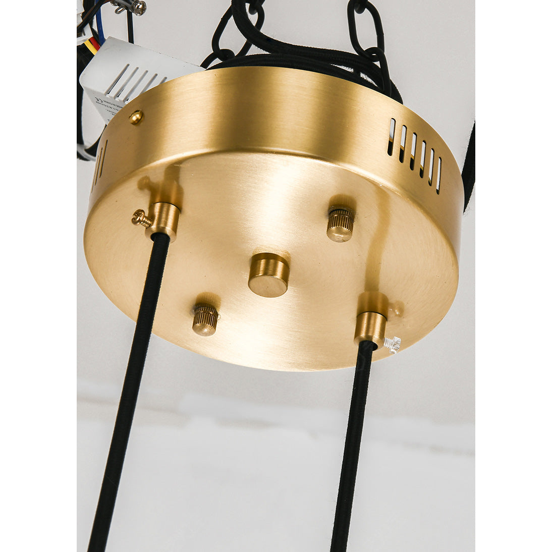 Zovenel Premium Nordic Brass Alabaster Chandelier - Lamp Copper