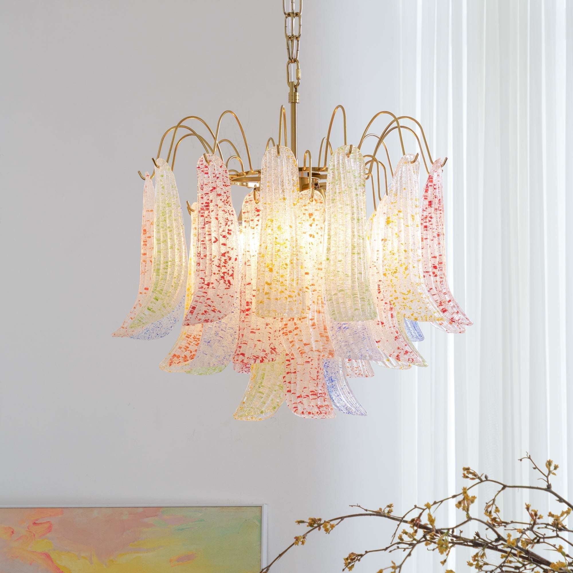 Alnoreth Individual Creativity Metal Glass Chandelier - Lamp Copper