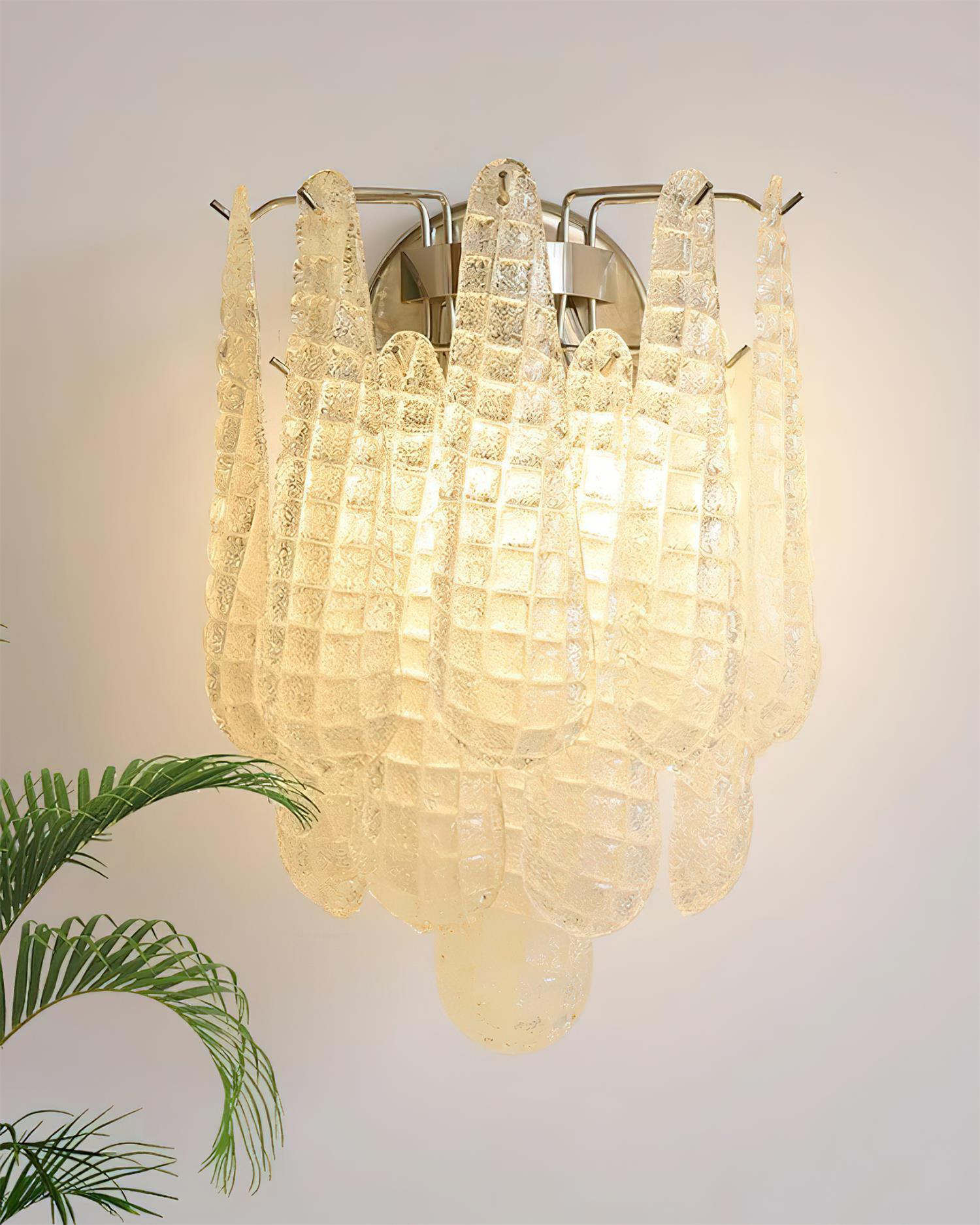 Mazzega Wall Lamp Teardrop Glass Cascade - Letslighting