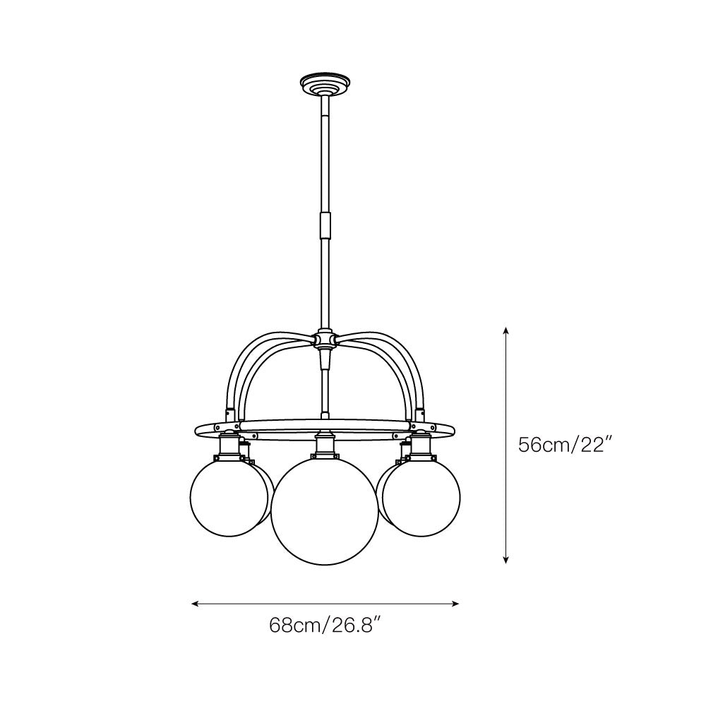 Vathea Lustre Métal Verre Minimaliste Moderne - Neutralighting