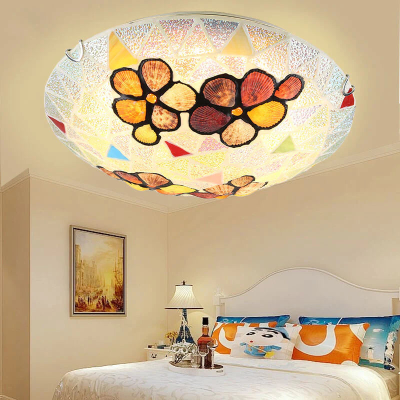 Tiffany Moderne LED Plafonnier Verre/Métal Salon/Chambre À Coucher