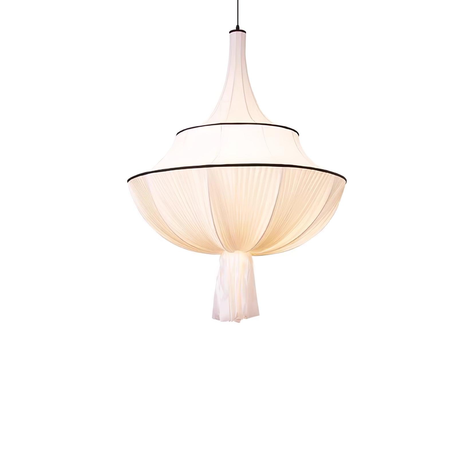 Meduse Pendant Lamp Pleated Fabric Tiered - Letslighting