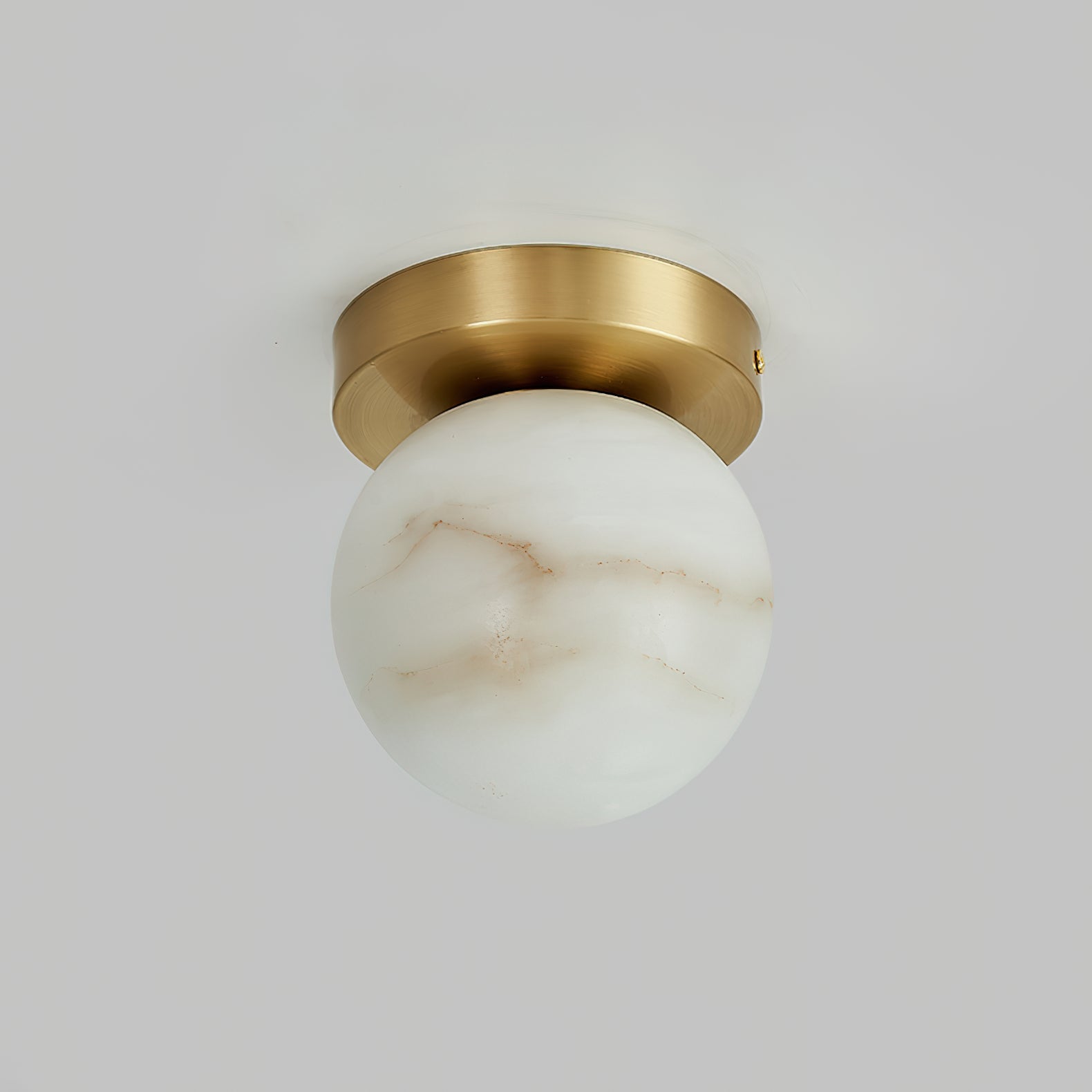 Cedoria Modern Minimalist Alabaster Ceiling Light - Lamp Copper
