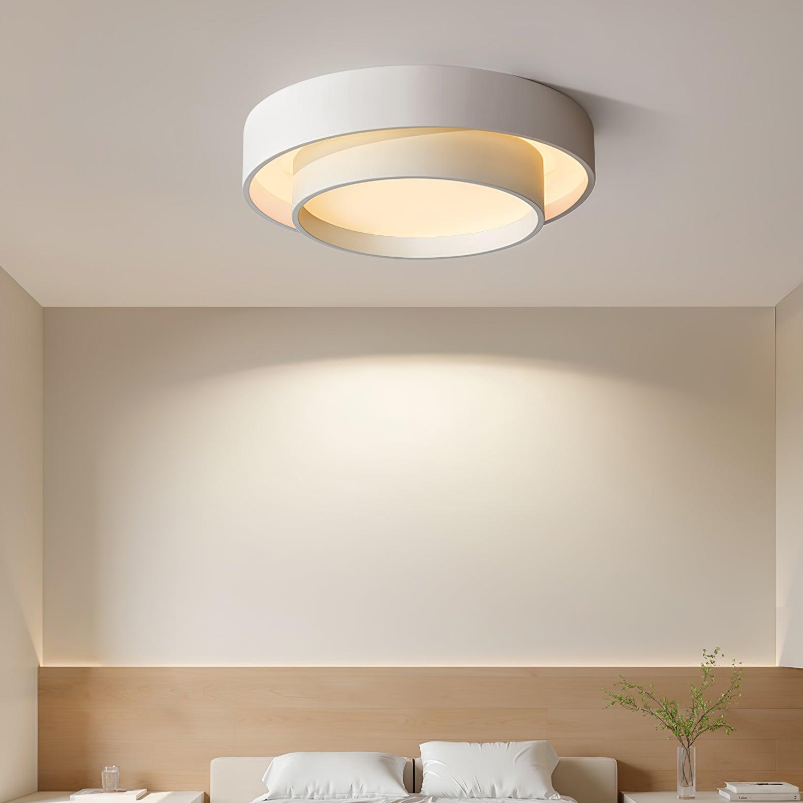 Orina Plafonnier design cylindrique à double anneau