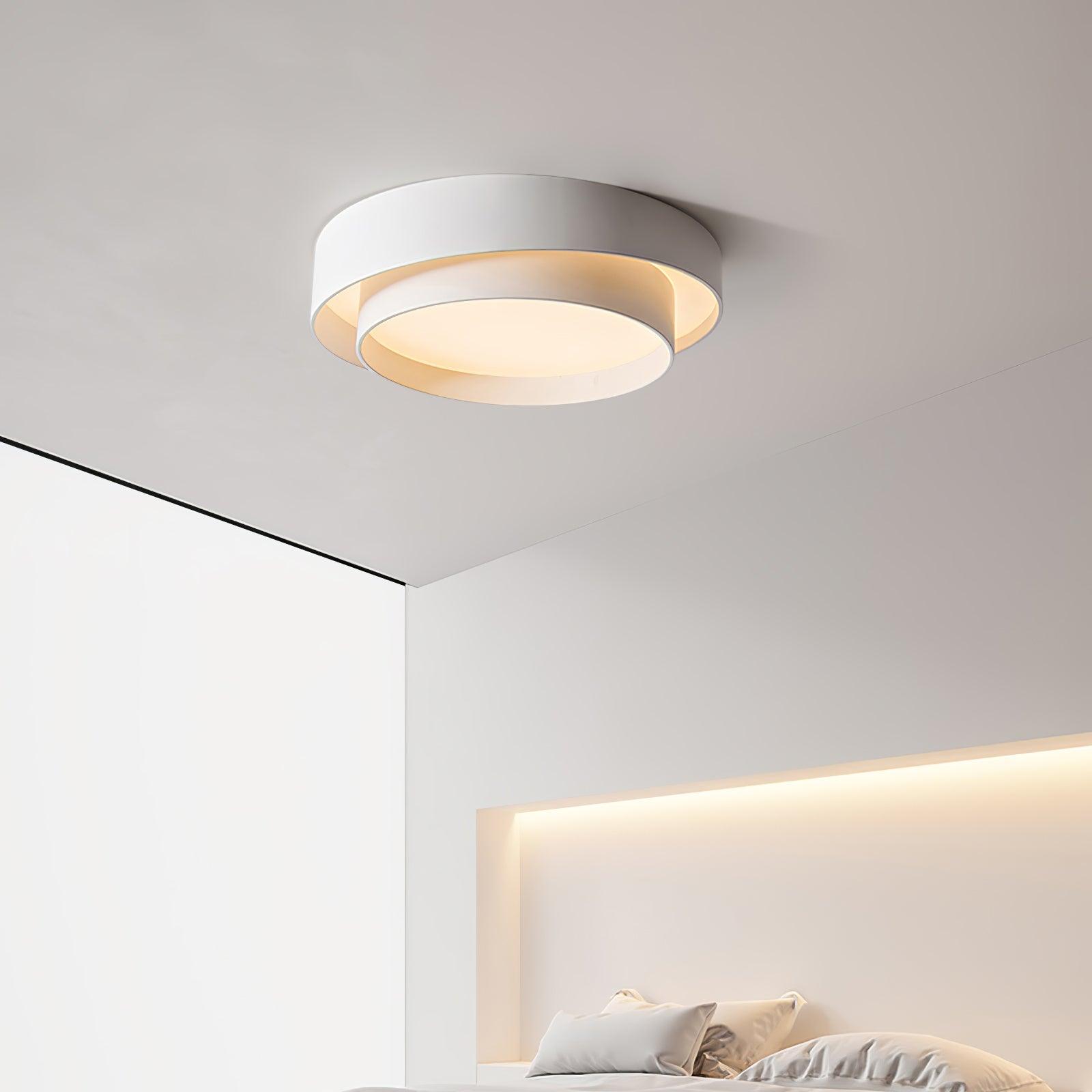 Orina Plafonnier design cylindrique à double anneau