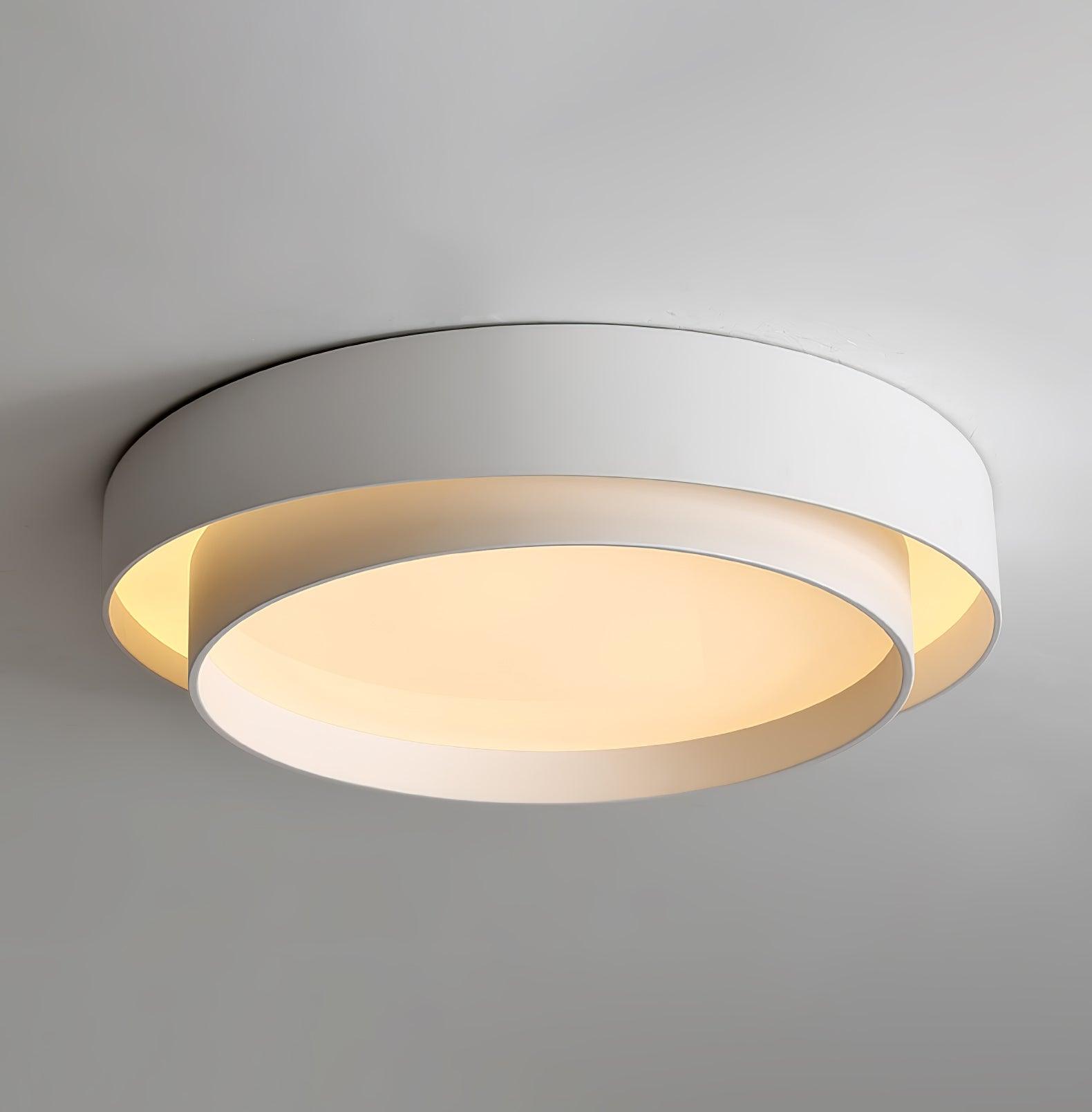 Orina Plafonnier design cylindrique à double anneau