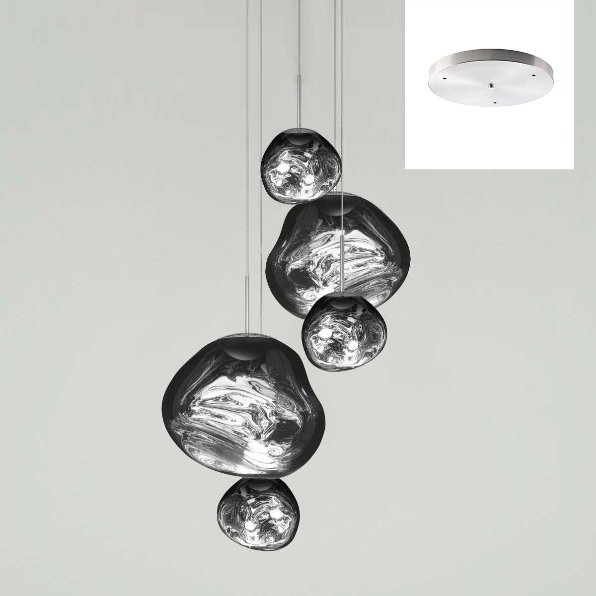 Solara Suspension en Verre Soufflé Cluster Irrégulier Sculptural - Neutralighting