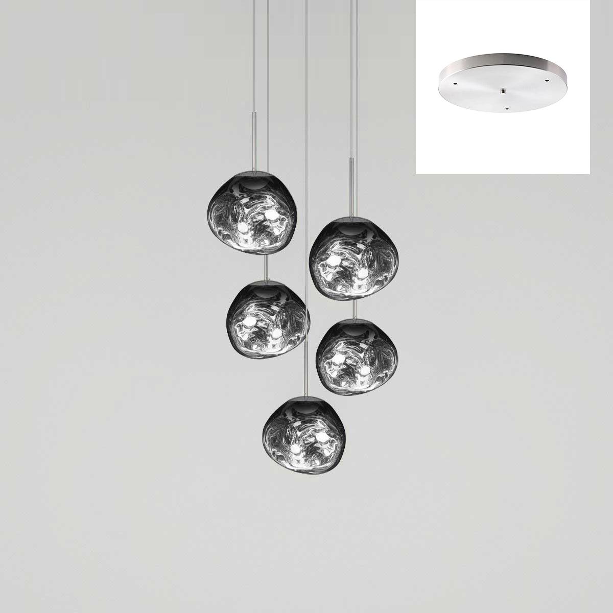 Solara Suspension en Verre Soufflé Cluster Irrégulier Sculptural - Neutralighting