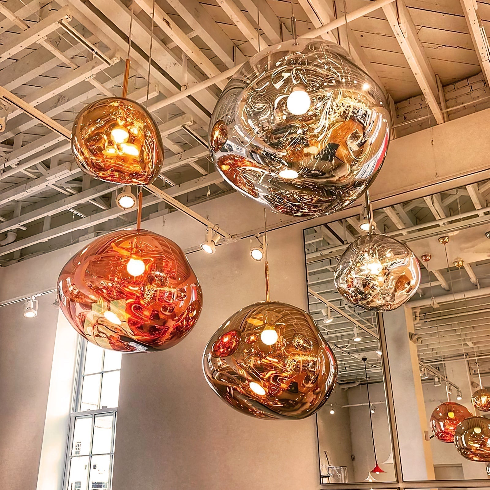 Solara Suspension en Verre Soufflé Cluster Irrégulier Sculptural - Neutralighting