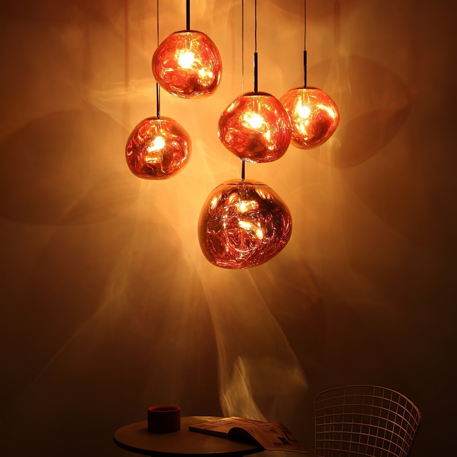 Solara Suspension en Verre Soufflé Cluster Irrégulier Sculptural - Neutralighting